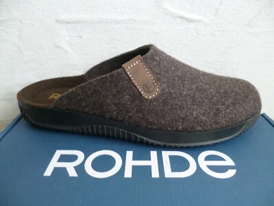 Rohde Pantoffel Hausschuh Hausschuhe Clogs Pantoletten Schuhe braun 2782