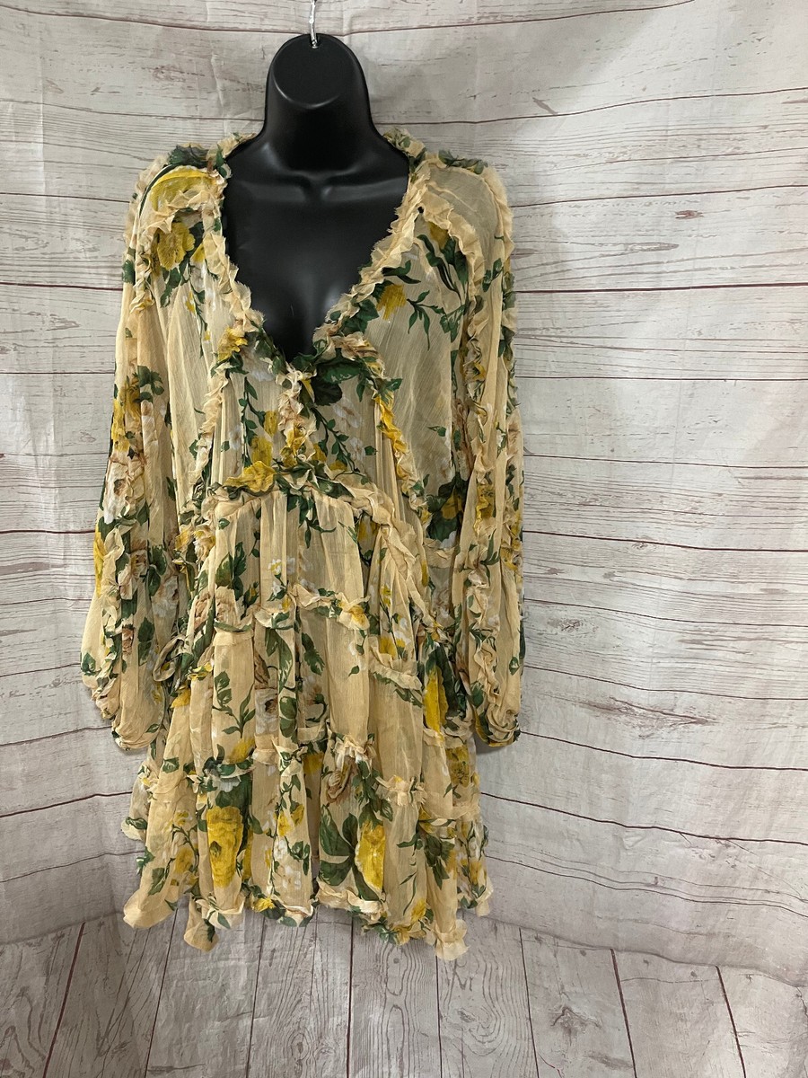 Mustard floral print dress sale