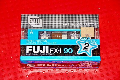 FUJI   FX I  90    VS. II  TYPE I   BLANK CASSETTE TAPES TWIN PACK  (2) (SEALED)