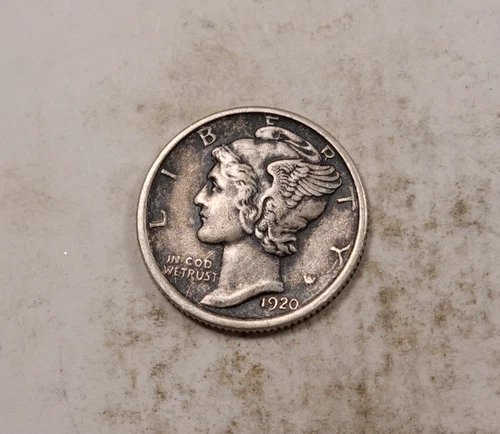 1920 Mercury Dime * Almost Uncirculated AU * 90% Silver * XD125