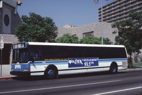 Santa Monica Municiple Bus Lines Flixible Bus Kodachrome Original Kodak slide
