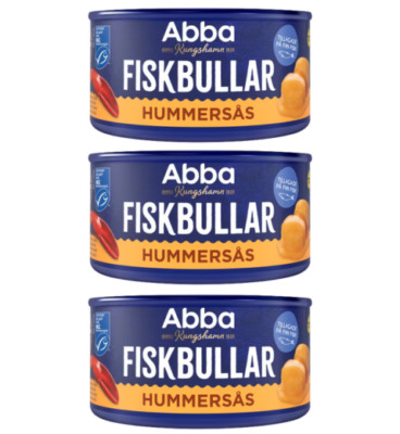 3-Pack Abba Fiskbullar i Hummersås 375g | Swedish Fish Balls in Lobster Sauce |