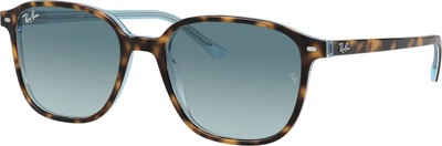 Ray-Ban Leonard Sunglasses, Top Havana On Light Blue Frame, Blue Gradient Grey L