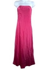 reformation Joanna Silk maxi dress hot pink 90s Y2K elegant sz S
