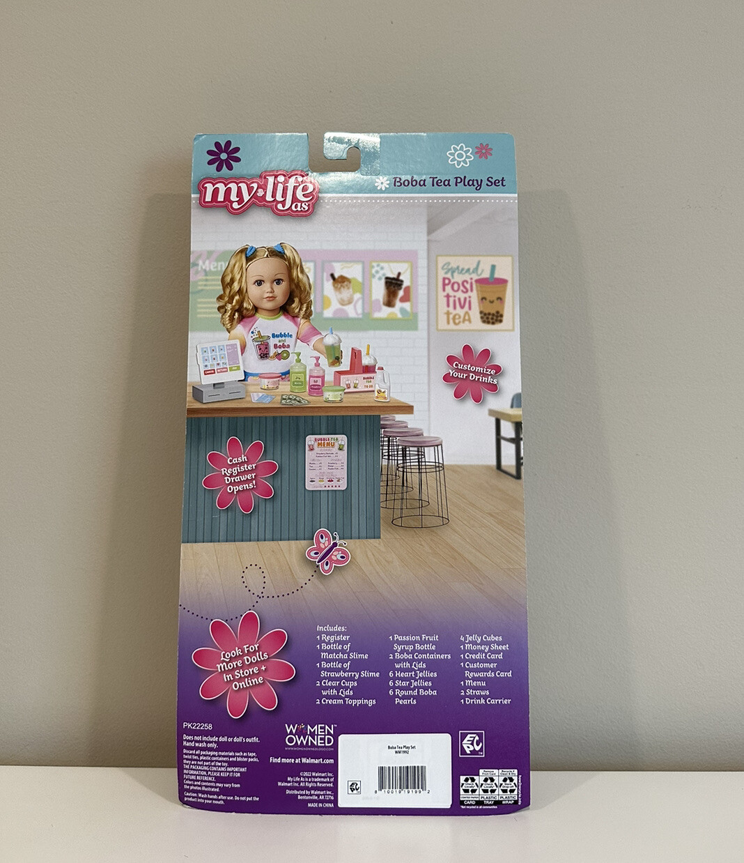 My Life As 39 Pieces Boba Tea Play Set For 18" Dolls Bubble Tea NEW Defect READ!