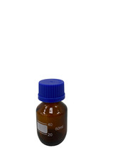 Lab Media 50 mL Amber Bottles Brown Graduated Glass Container pack of 10