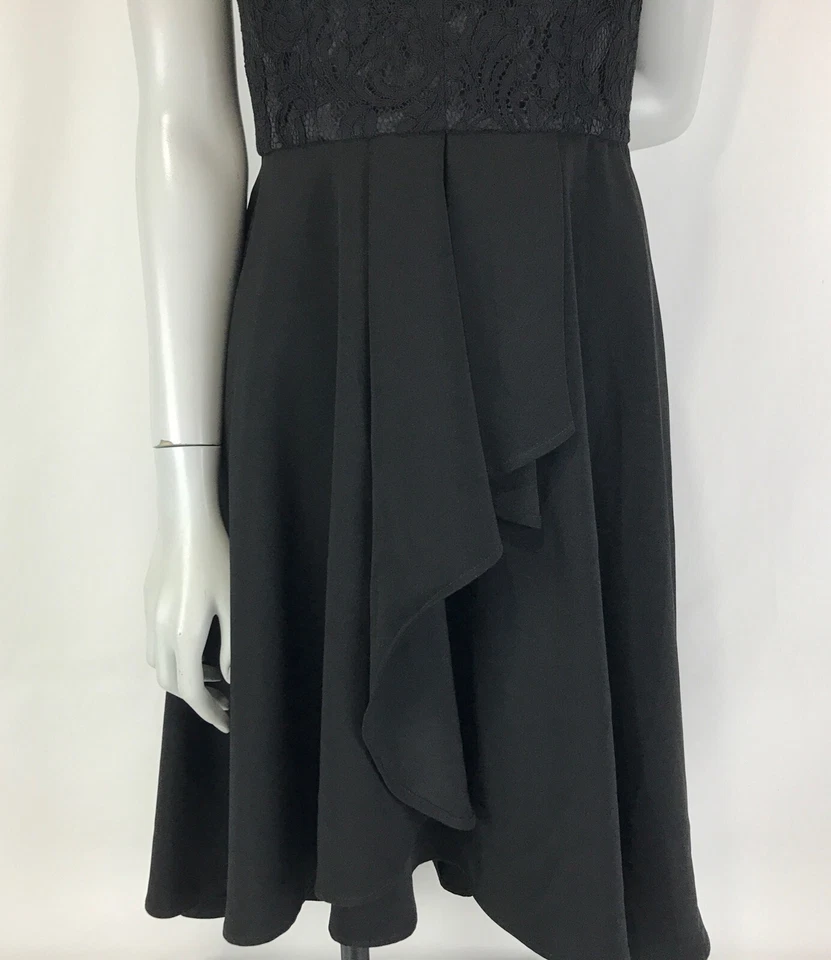 Pilgrim Dress Black Size 12 Lace Spaghetti Straps A Line Cocktail Party Women's - image 3 of 4