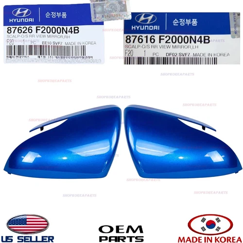 Genuine BLUE Cover Left + Right  Mirror OEM ELANTRA SEDAN w/Signal Lamp 2017-20