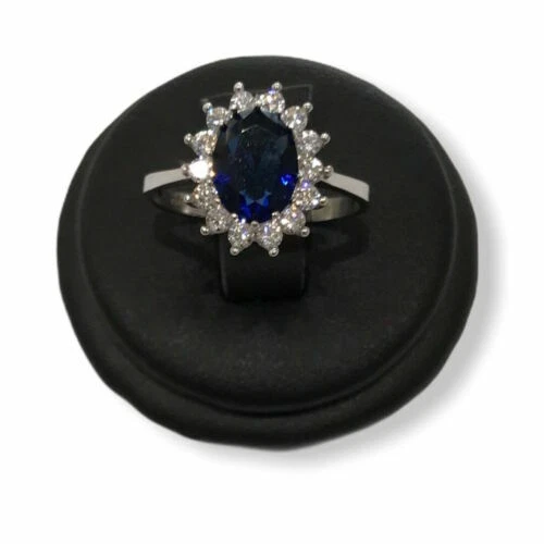 Anelli di lusso blu argento