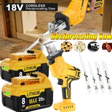 Cordless Electric Reciprocating Saw Cutting W/4 Blades For Dewalt 20V Battery US