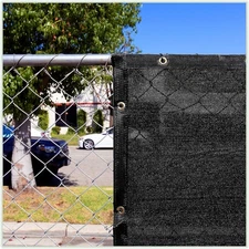 ColourTree 4' x 5' Black Shade Cloth with Grommets - 90% 0 x 0 5', 