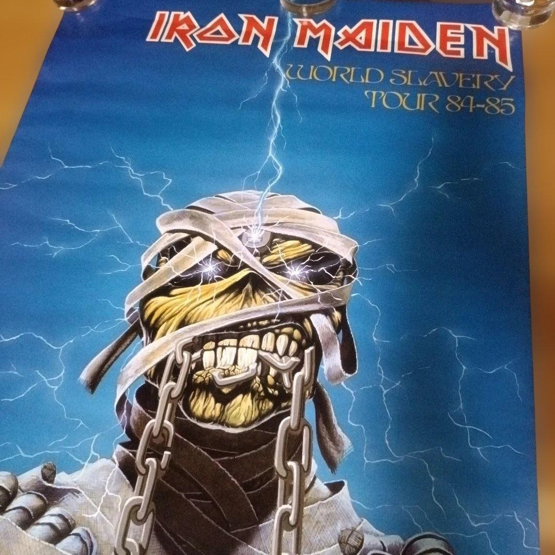 IRON MAIDEN ポスター 1985 WORLD SLAVERY TOUR Iron Maiden 1985 World Slavery Tour Concert Poster Derek Riggs | eBay