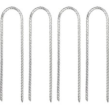 12" Trampoline Stake Anchors high Wind u Stakes for Ground Anchor Heavy Duty ...
