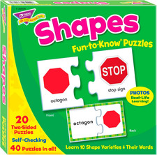 Trend Enterprises, Inc. T-36008 Shapes Fun-to-Know Puzzles, 40