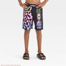 Boys' Jurassic World Shapes Printed Swim Shorts - Black S SEE DEAL  