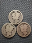 3 Mercury Silver Dimes Lot | Exact Coins Shown | 90% Silver | Collector Set #309