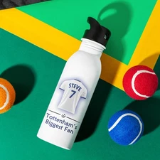 Personalised Tottenham Drinks Bottle Gym Fitness Sports Football Supporter Gift