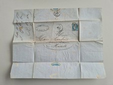 Ancienne lettre courrier Cette ( Sète ) - Marseille  timbre Cérès 11 avril 1871