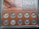 Golden Years of Mercury Dimes 1940's 10 Coin Set