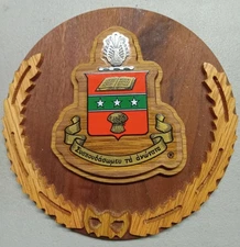 Alpha Chi Omega Greek Wreath Background Paddle Tramps 6" Outside Diameter