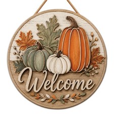 Fall Decor Fall Welcome Sign for Front Door Thanksgiving Decorations