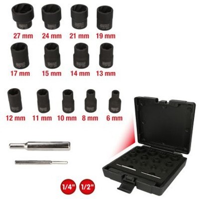 KS TOOLS Kraft-Stecknuss-Satz 913.1460 Chrom-Molybdänstahl