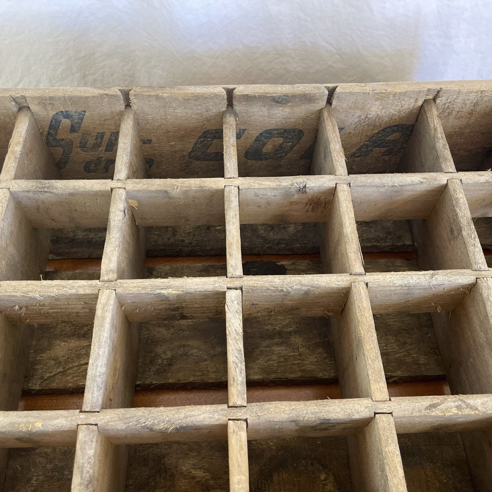 VTG Wooden Sun Drop Cola Soda Bottle Crate Schofield Wisconsin Wood Metal Box