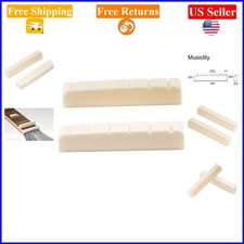 43mm Slotted Bone Nut for Fender Electric Guitar Replacements Pack of 2