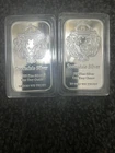 Two 1 Troy Oz Fine Silver Scottsdale Silver .999 Fine Silver Bars