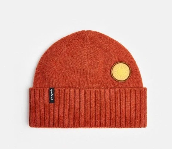 Patagonia Brodeo Beanie NWT Spirited Sun Burnished Red One Size Knit Hat New