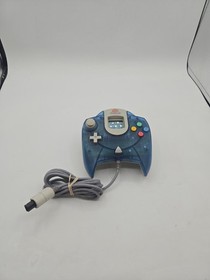 Sega Dreamcast Clear Blue Controller HKT-7700 & VMU HKT-7000 - Tested Read See