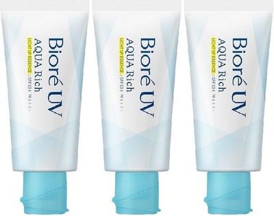 [US Seller]Biore UV Aqua Rich Light UP Essence 2.4oz (70g) Set Of 3
