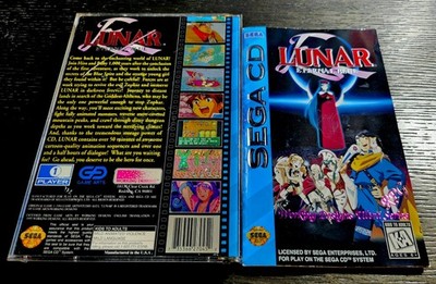 Lunar: Eternal Blue (Sega CD, 1995) CASE AND MANUAL ONLY AUTHENTIC RARE ORIGINAL