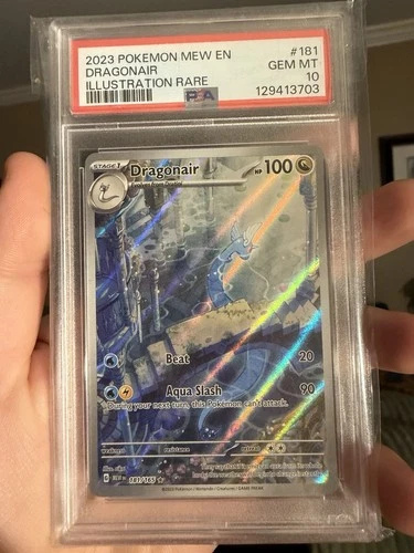 Pokémon TCG Dragonair Illustration Rare Card 181/165 Scarlet & Violet 151 PSA 10