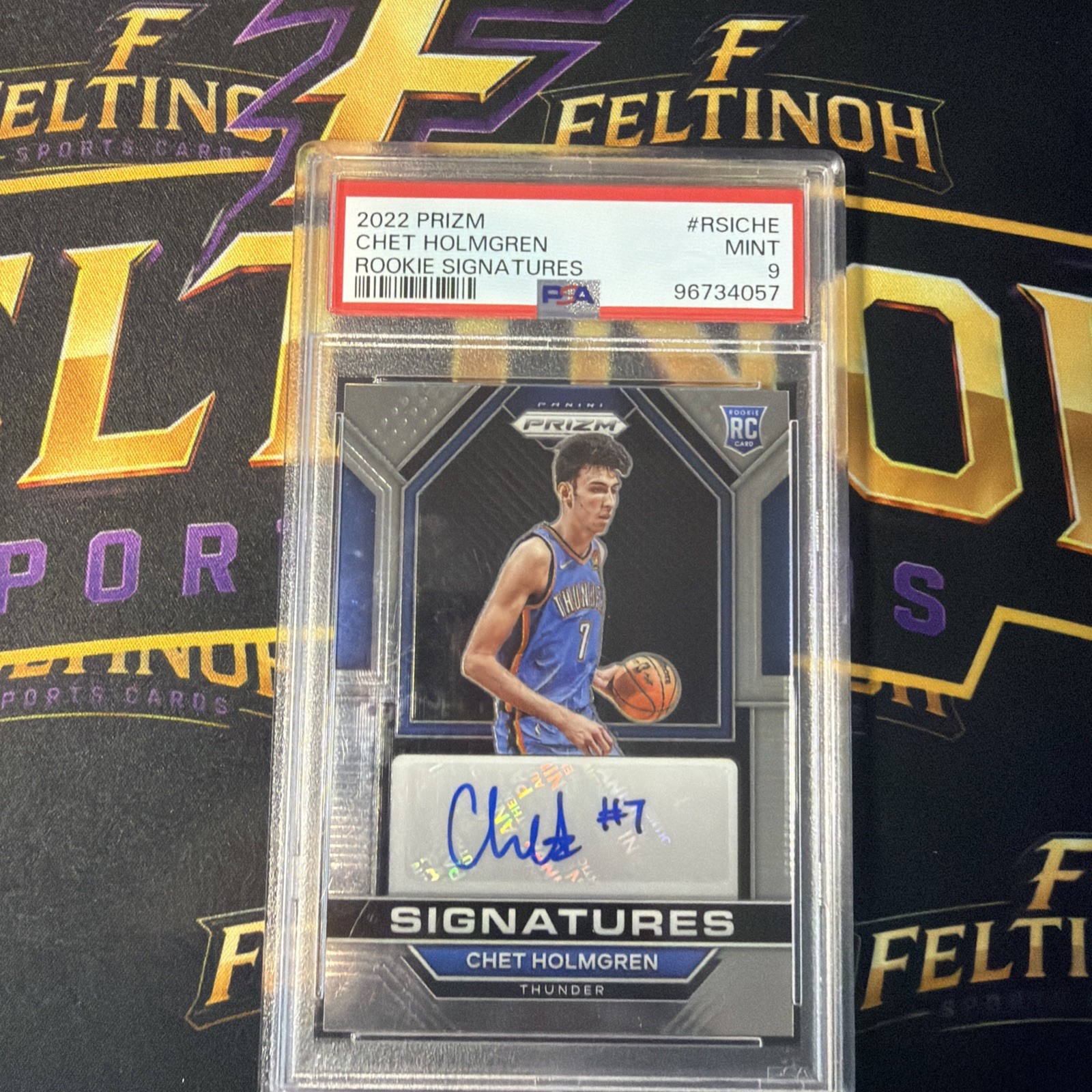 Chet Holmgren 2022 Panini Prizm Rookie Signatures PSA 9