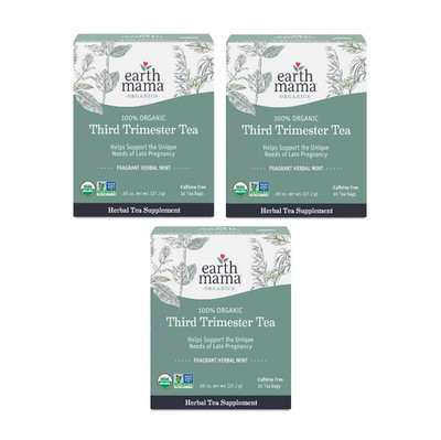 Earth Mama Organic Third Trimester Tea 16 count (Pack of 3)