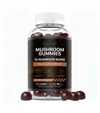 Imani Organics Mushroom Gummies – 10 Mushroom Blend – Focus & Energy – 90 Count