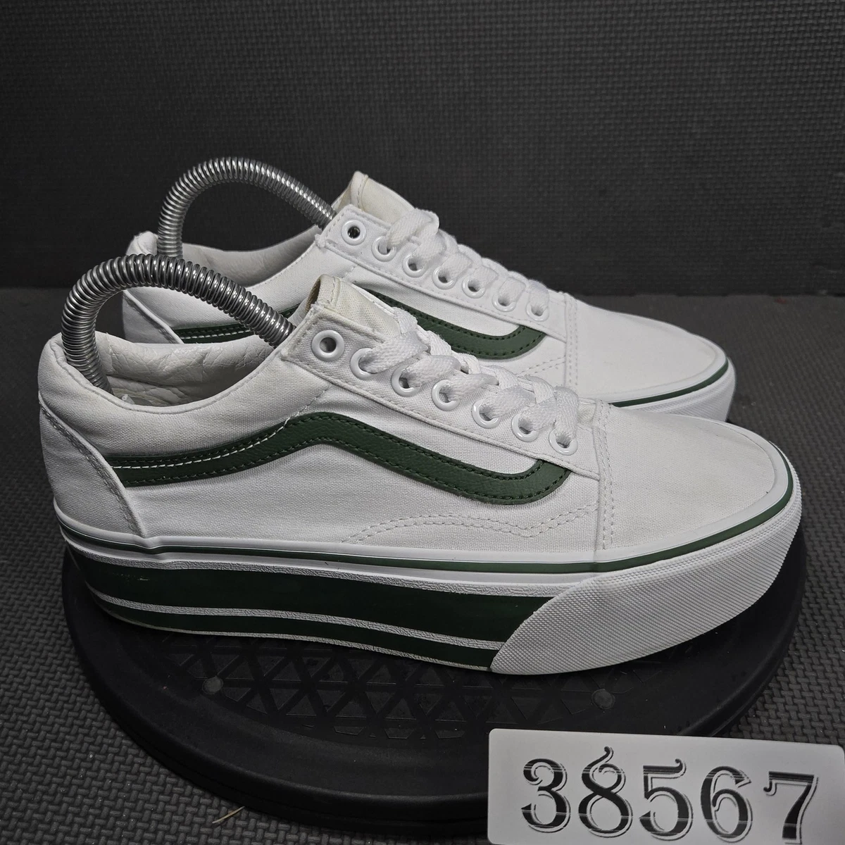 Vans Old Skool Platform 8Men/9.5Women Tan/White Athletic Skate Shoes Sneakers VANS Old Skool White Athletic Shoes for Women for sale | eBay main image 3