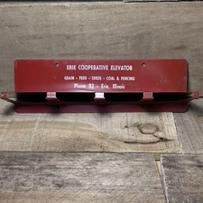 Vintage Erie ILL Cooperative Co-op Elevator Phone 82 -Metal Wall Tool Holder PIA
