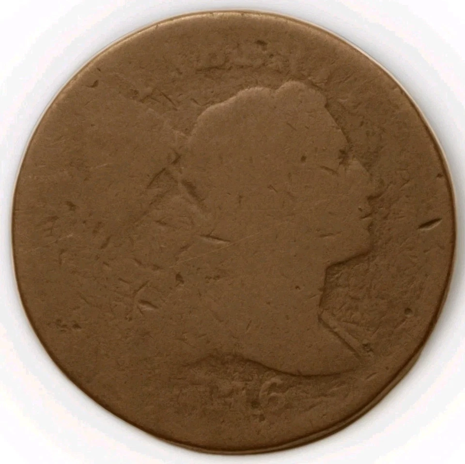 1796 Large Cent Liberty Cap S-91 R3 - Image 2 of 3