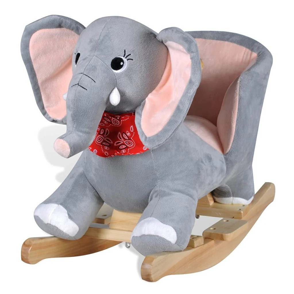Jouet fauteuil bascule enfant en tissu gris Helloshop26 le cadeau d'anniversaire idéal