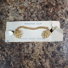 Vintage Nemo Goldtone Sweater Clip Retro Mid Century New Old Stock