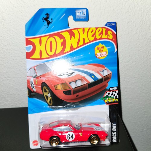 2025 Hot Wheels Ferrari 365 GTB4 Competizione Race Day #222/250 New Fast Ship - Picture 3 of 9