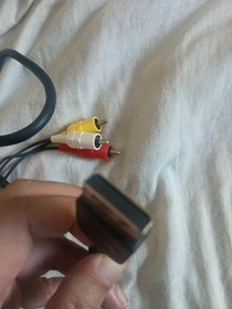 Genuine Official OEM Sega Dreamcast Composite AV Cable TESTED WORKING 