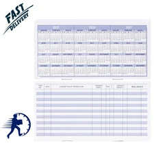 20 Pack Checkbook Register,Check Registers for Personal,Blank Ledger Transaction