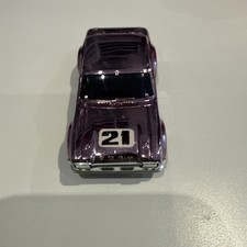 Vintage AURORA AFX Slot car FORD ESCORT Purple CHROME 21 HTF