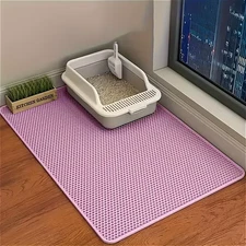 1Pcs/Set Double Layer Washable Foldable EVA Cat Litter Mat Pad for Litter Box Pe