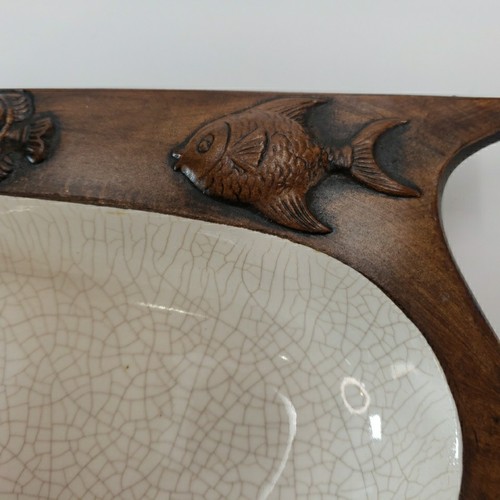 Vtg Treasure Craft Divided Fish Serving Platter Tray Treasure Craft Made in USA - Picture 8 of 13