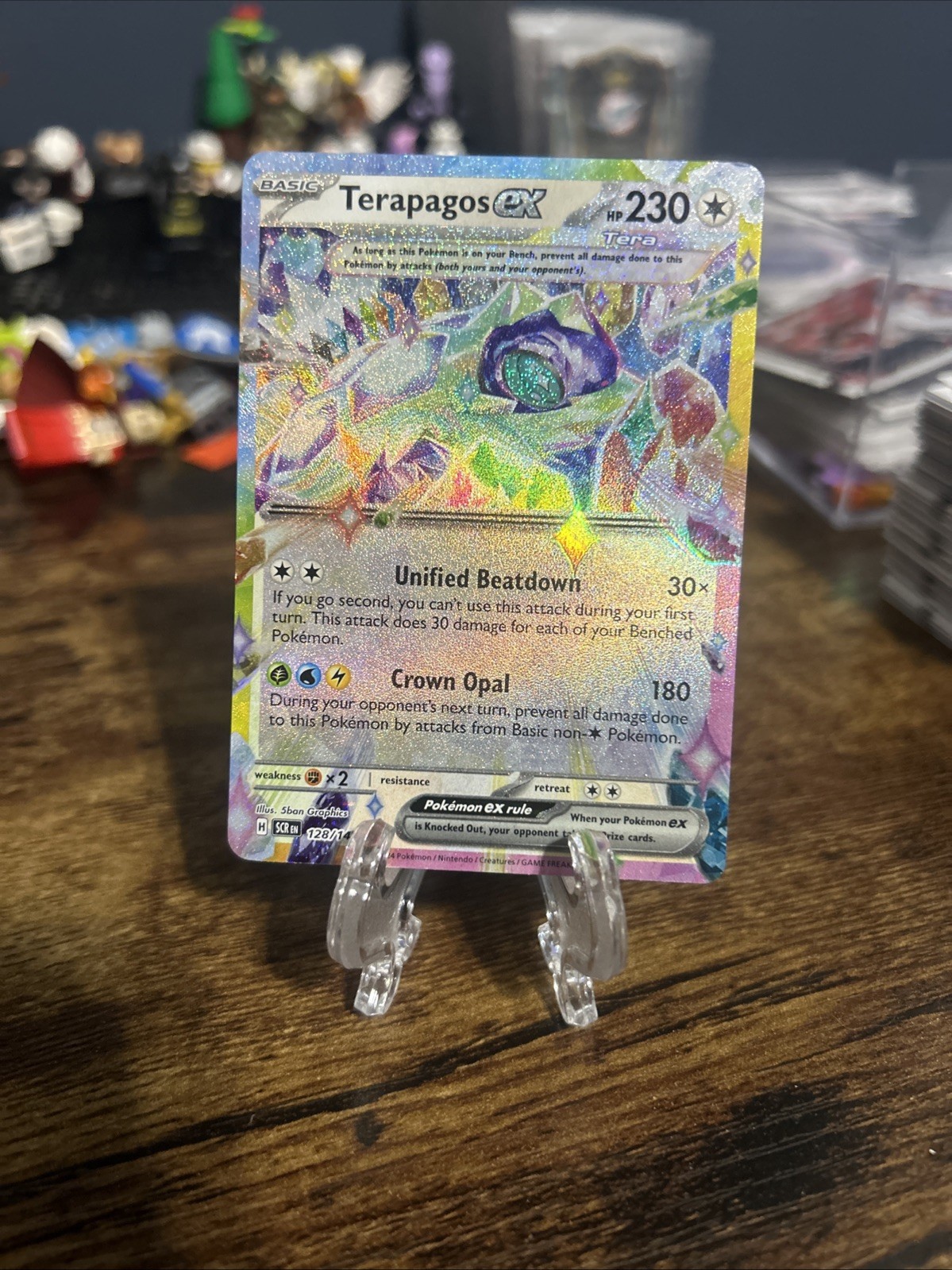 Terapagos ex 128/142 - Stellar Crown - Pokemon TCG Double Rare Read Description