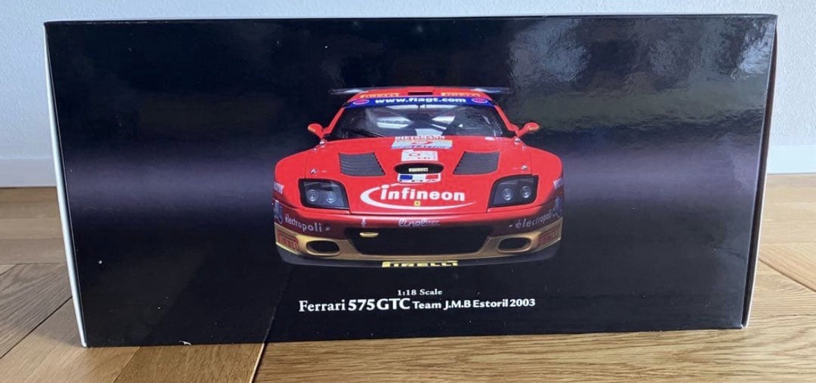 KYOSHO京商1/18Ferrari 575 Team JMB Estoril 1:18 Kyosho 08393B Ferrari 575 GTC #9 Team JMB Estoril 2003